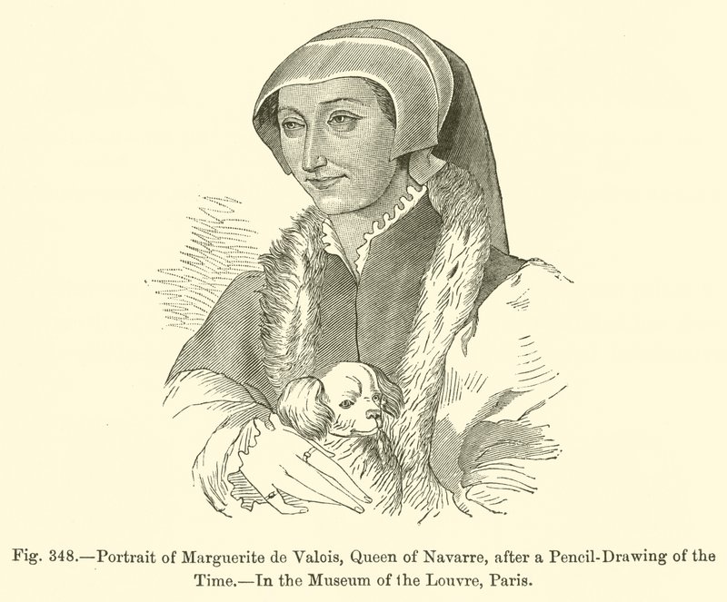 Portrét Marguerite de Valois, královny Navarre (rytina) od French School