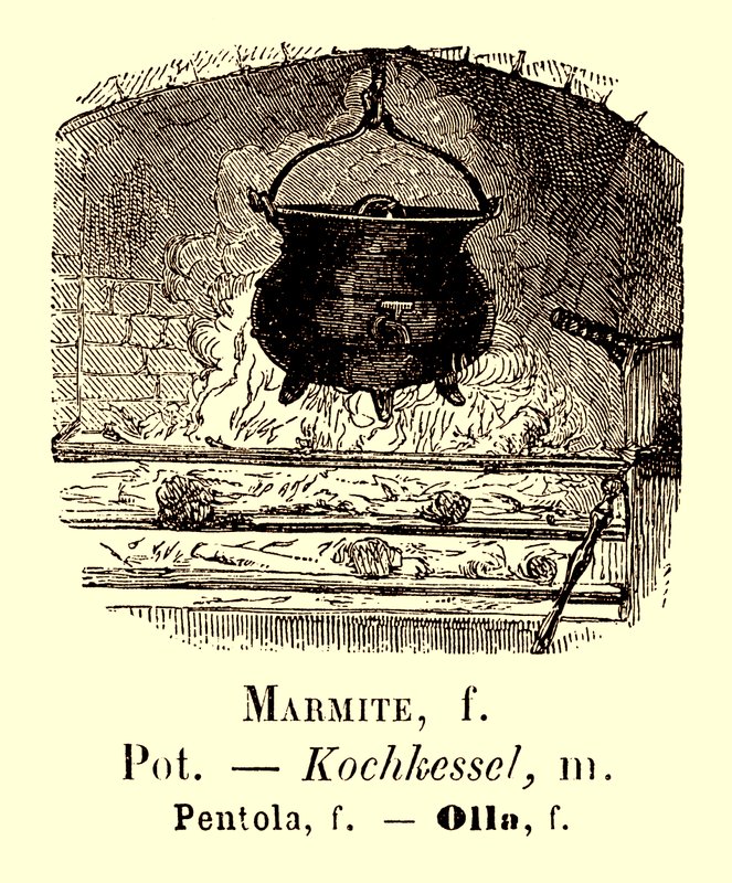 Ilustrace hrnce z Album Vocabulaire, c.1880 od French School