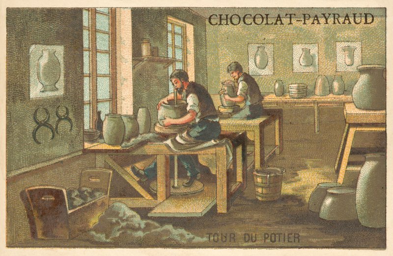 Hrnčířské kolo (chromolitho) od French School