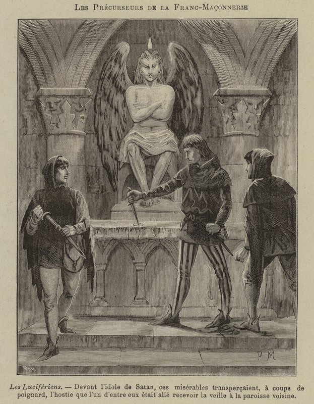 Předchůdci svobodného zednářství: Luciferians (rytina) od French School