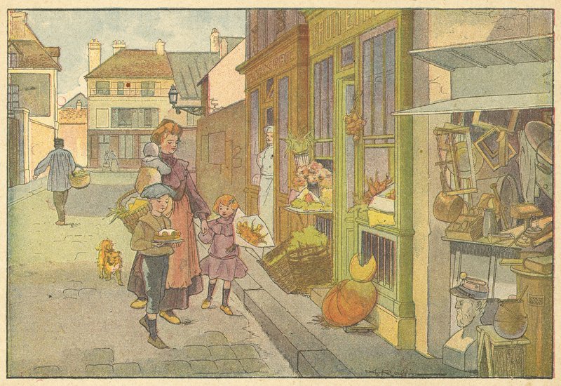 Přípravy na párty (color litho) od French School