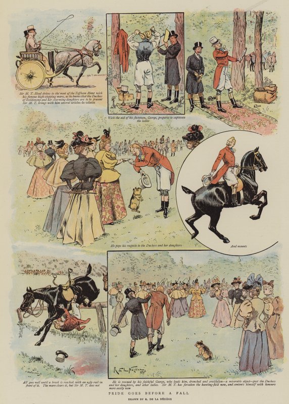 Pýcha předchází pád (chromolitho) od French School