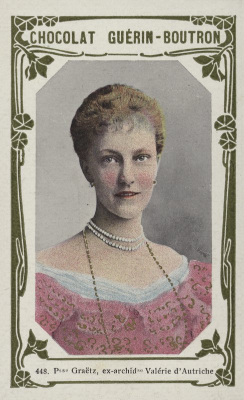 Princezna Graetz, bývalá arcivévodkyně Valerie Rakouska (barevné foto) od French School