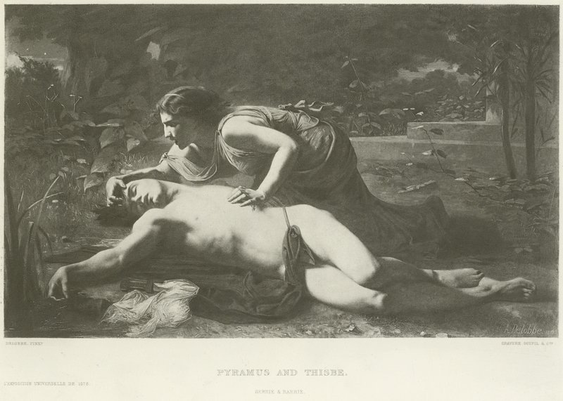 Pyramus a Thisbe (hlubotisk) od French School