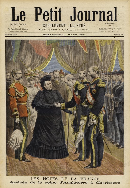 Královna Viktorie přijíždějící do Cherbourgu, 1897 od French School