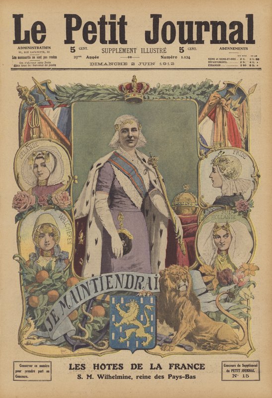 Nizozemská královna Wilhelmina (barva lito) od French School