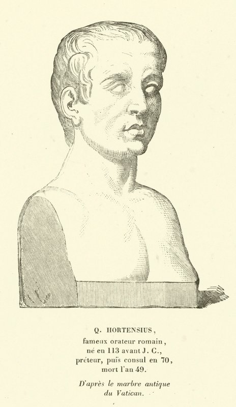 Quintus Hortensius, římský optimátský politik a řečník (rytina) od French School