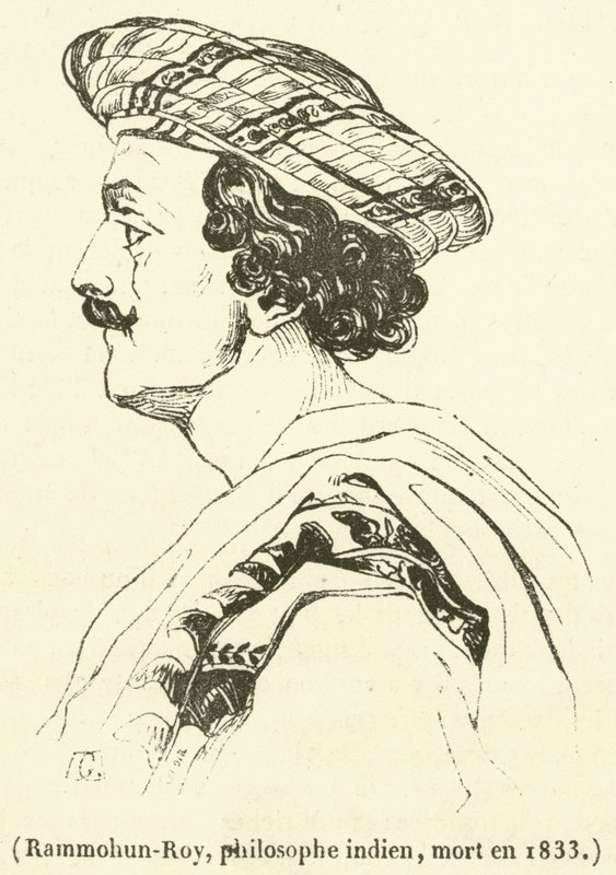Rammohun-Roy, indický filozof, zemřel v roce 1833 (rytina) od French School