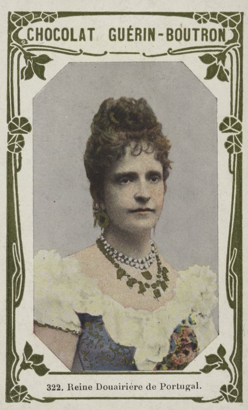 Reine Douairiere de Portugal (barevná fotografie) od French School