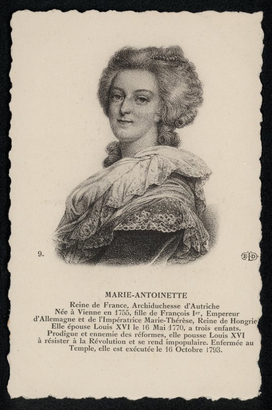 Královna Marie-Antoinetta (litografie) od French School
