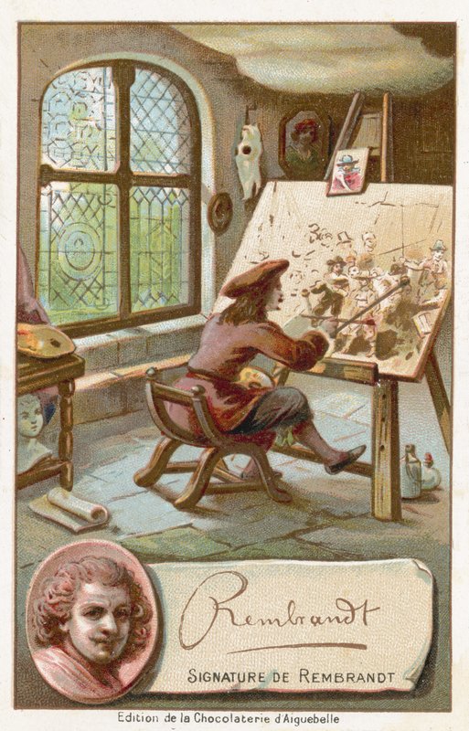 Rembrandt van Rijn , holandský umělec od French School
