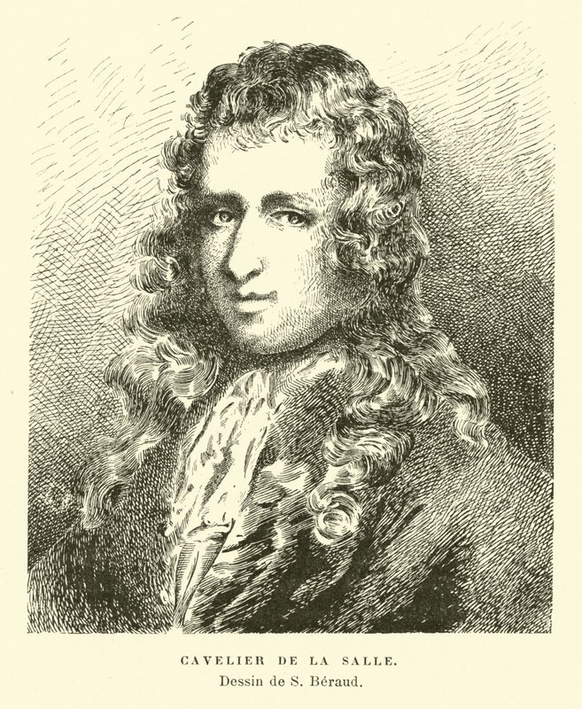 Rene-Robert Cavelier de Lasalle, francouzský cestovatel od French School