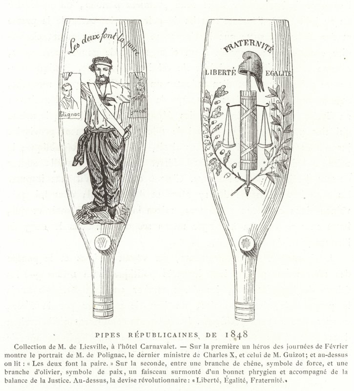 Republikánské dýmky, revoluce 1848, Francie od French School