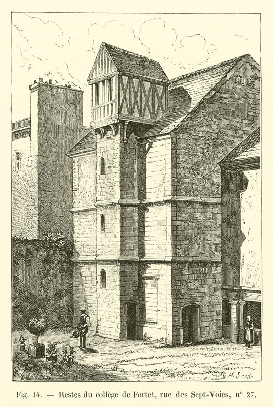Pozůstatky vysoké školy Fortet, rue des Sept-Voies, č. 27 od French School