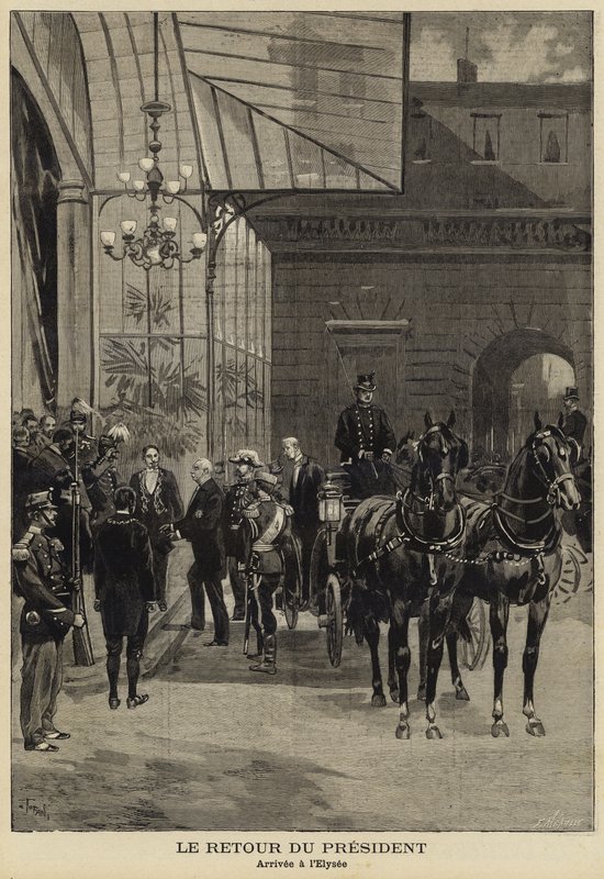 Návrat francouzského prezidenta Felixe Faureho z jeho návštěvy Ruska, 1897 od French School