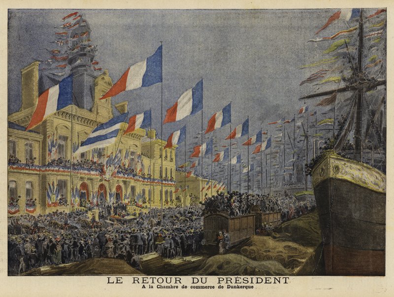 Návrat francouzského prezidenta Felixe Faureho z jeho návštěvy Ruska, 1897 od French School
