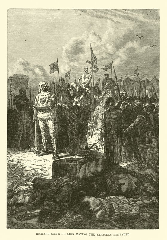 Richard Coeur de Lion nechal sťat Saracény od French School