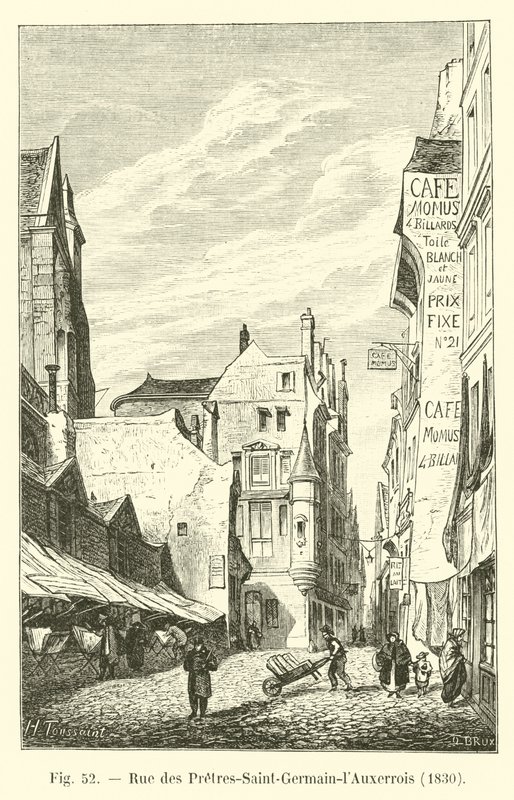 Rue des Pretres-Saint-Germain-lAuxerrois, 1830 od French School