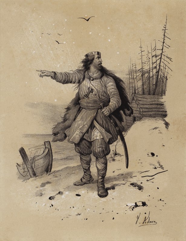 Rurik, zakladatel Ruské říše, 862 (litho) od French School