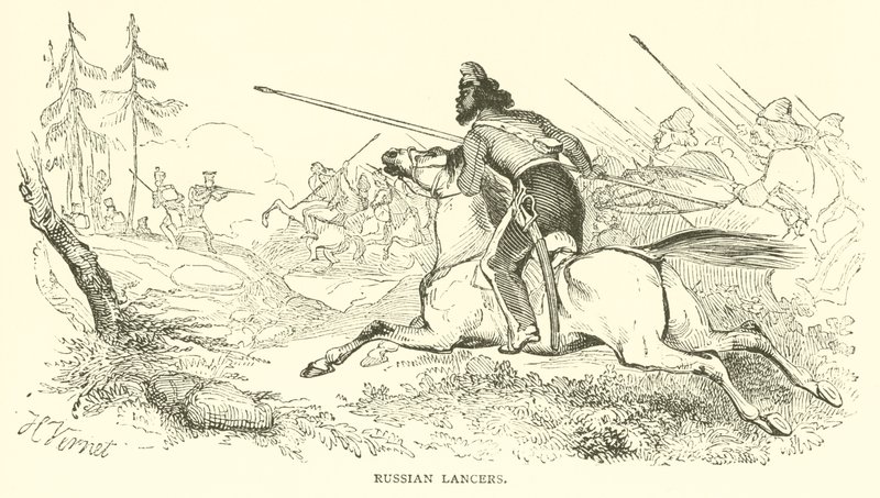 Russian Lancers (rytina) od French School