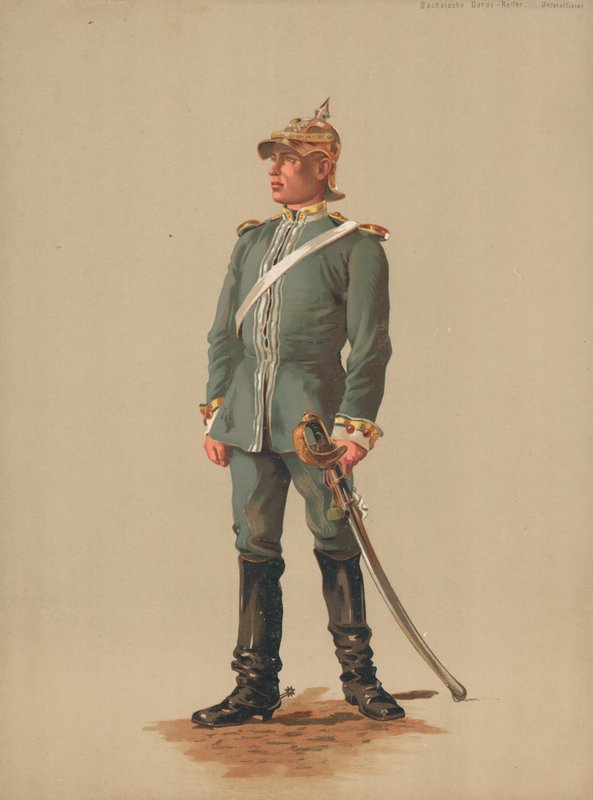 Saská gardová jízda, seržant od French School
