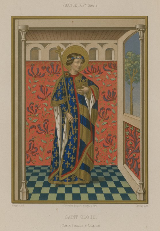 Saint Clodoald, syn krále Chlodomera Orleánského od French School