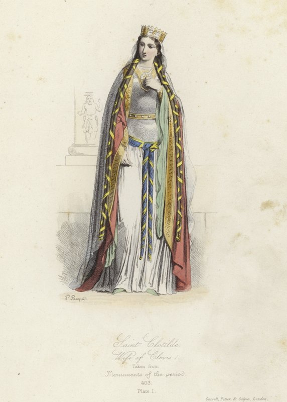 Svatá Clotilde, manželka Clovise I., krále Franků od French School