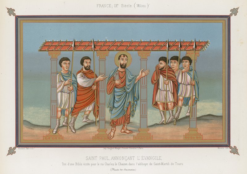 Svatý Pavel hlásající evangelium od French School