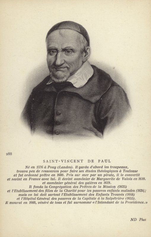 Svatý Vincent de Paul od French School