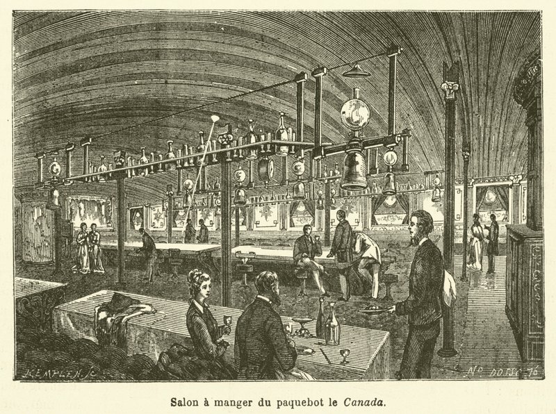 Jídelna kanadské vložky (rytina) od French School