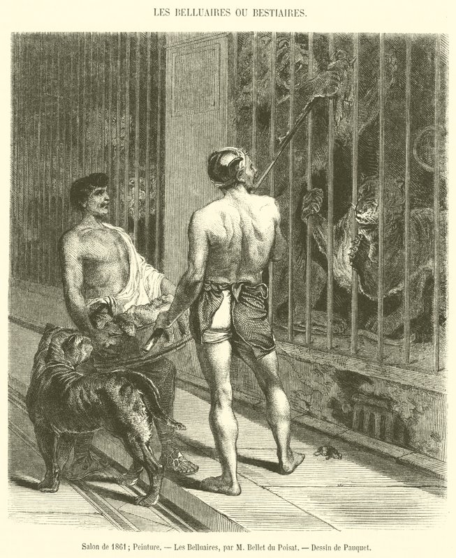 Salon z roku 1861, Malba, Les Belluaires (rytina) od French School