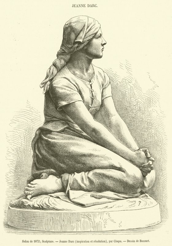 Salon of 1872, Sochařství, Jeanne Darc, inspirace a rozlišení (rytina) od French School