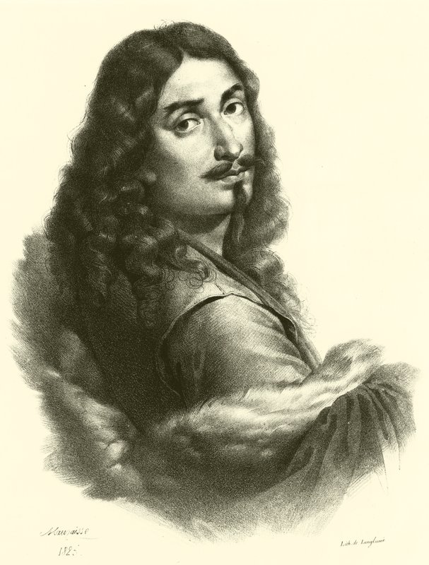 Salvator Rosa, portrét (rytina) od French School
