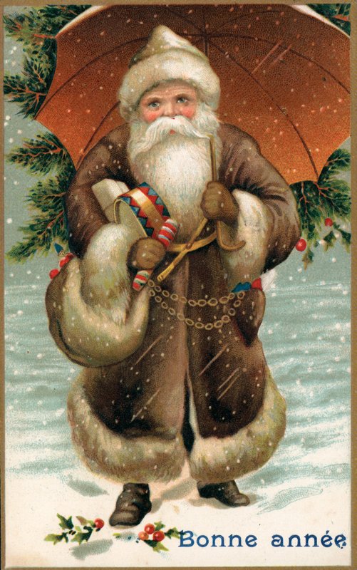 Santa Claus s deštníkem od French School