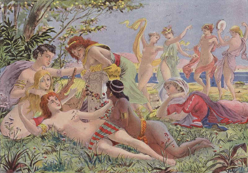 Sapho a Lesbos od French School
