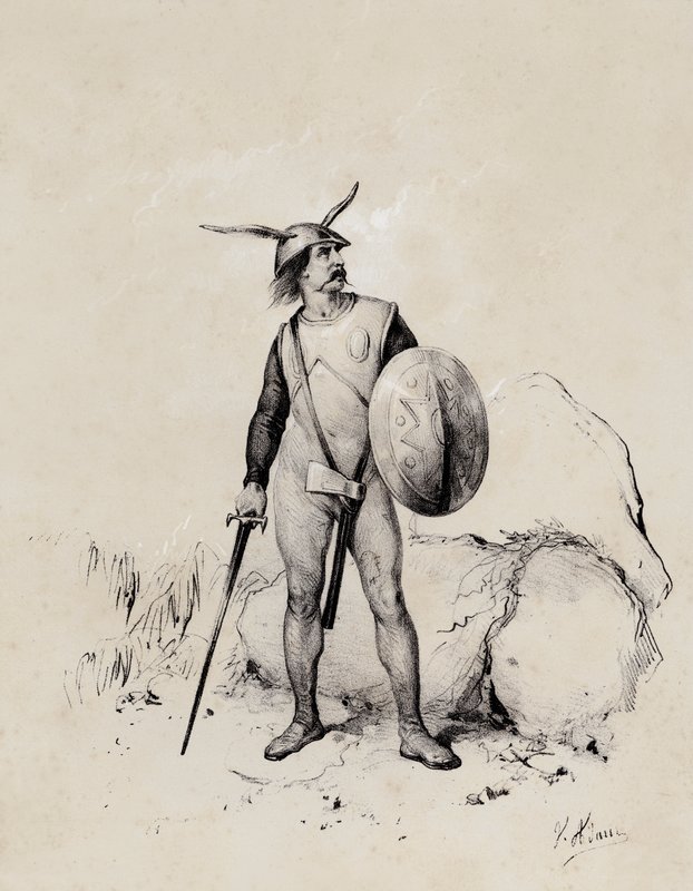 saský voják, 445 (litho) od French School