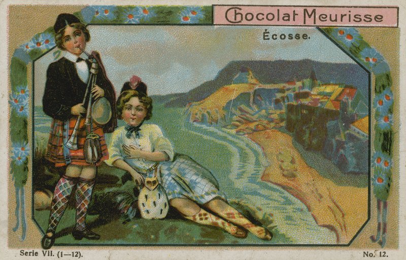 Skotsko, vizitka pro Chocolat Meurisse od French School