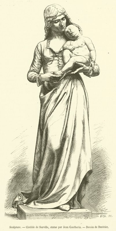 Socha, Clotilde de Surville (rytina) od French School
