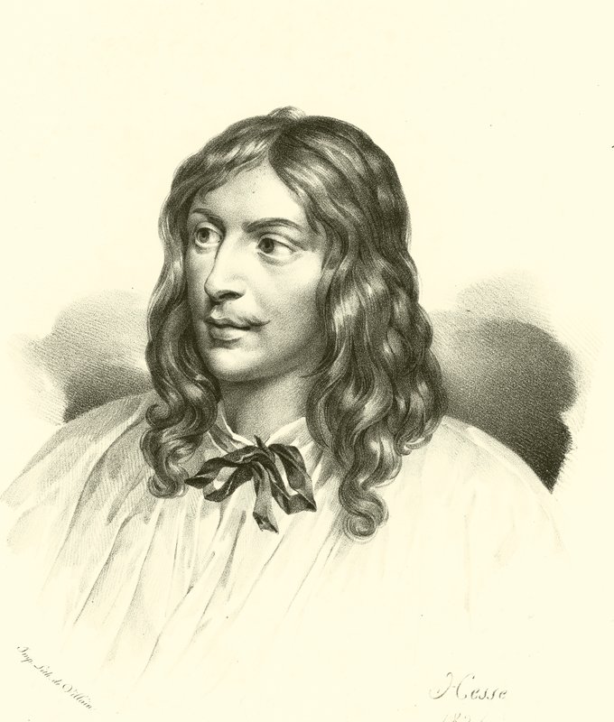 Sebastien Bourdon, portrét (rytina) od French School