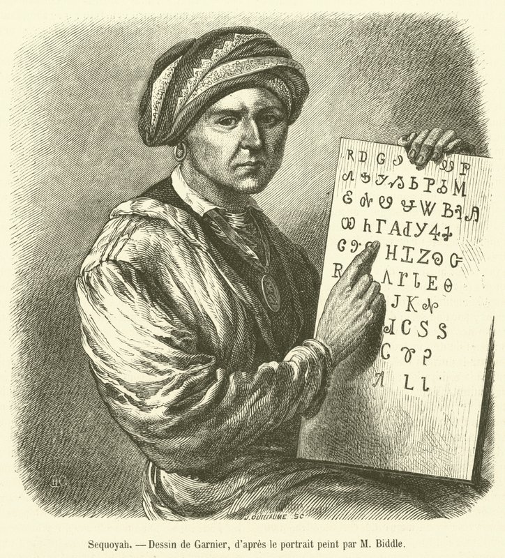 Sequoyah (rytina) od French School