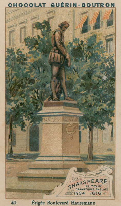 Shakespeare, autor, anglické drama, 1564-1616, Erigee Boulevard Haussmann od French School