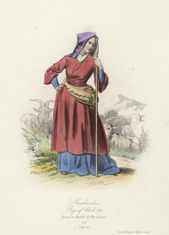 Pastýřka za vlády francouzského Karla VIII od French School