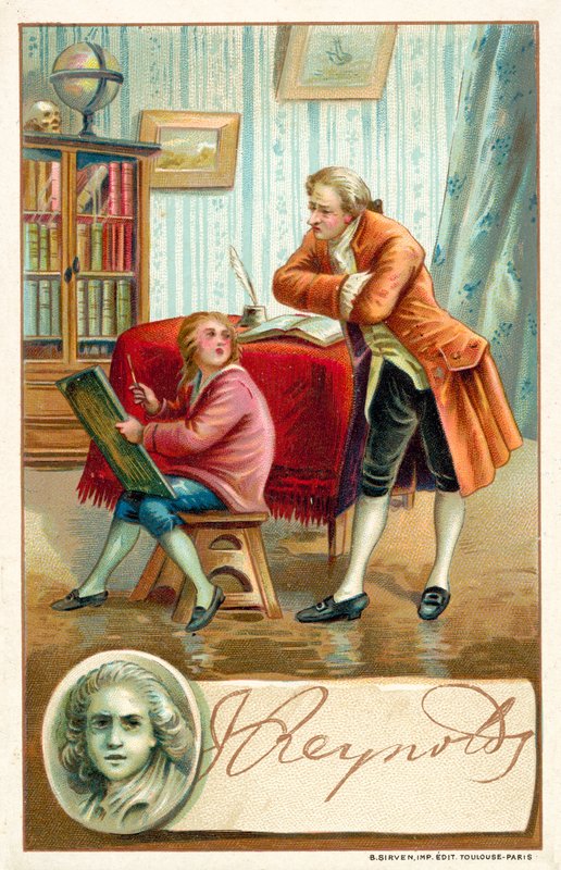 Sir Joshua Reynolds , anglický malíř (chromolitho) od French School