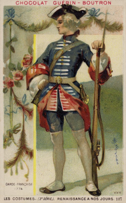 Voják z Gardes Francaises (francouzské gardy), 1774 od French School