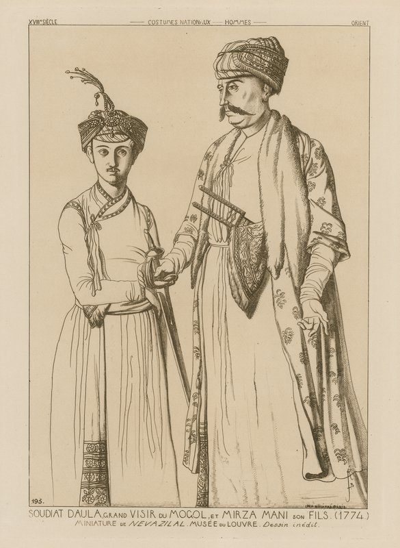 Soudiat Daula, velkovezír Mongolů a jeho syn Mirza Mani (1774) od French School
