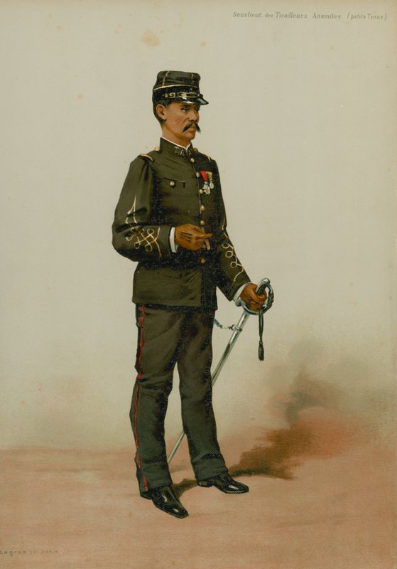 Zástupce nadporučíka Anamite Skirmishers (malé oblečení) od French School