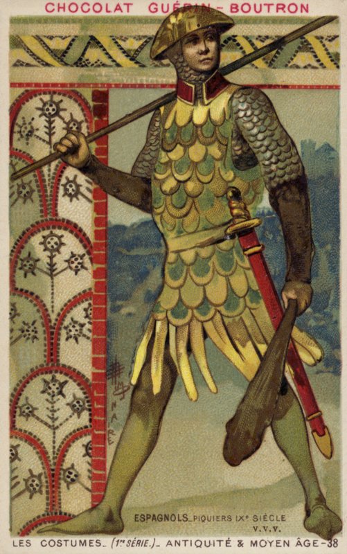 Španělský kopiník, 9. století od French School