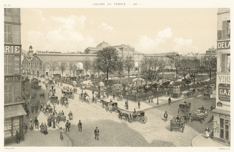 Square du Temple, 1881 od French School