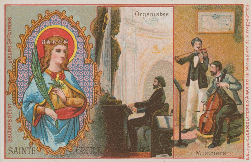 Svatá Cecílie, varhanice a hudebníci od French School