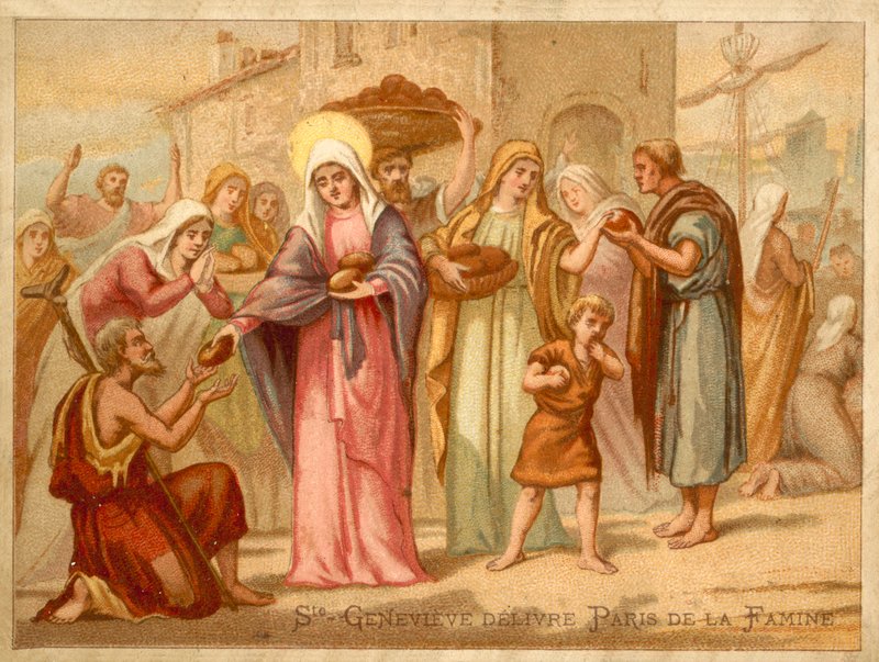 St Genevieve zachraňuje Paříž před hladomorem, 465 od French School